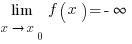 lim{x right x_0}{f(x)}=-infty
