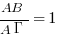AB/{A{Gamma}} =1