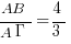 AB/{A{Gamma}}=4/3