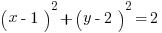 (x-1)^2+(y-2)^2=2