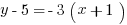 y-5=-3(x+1)