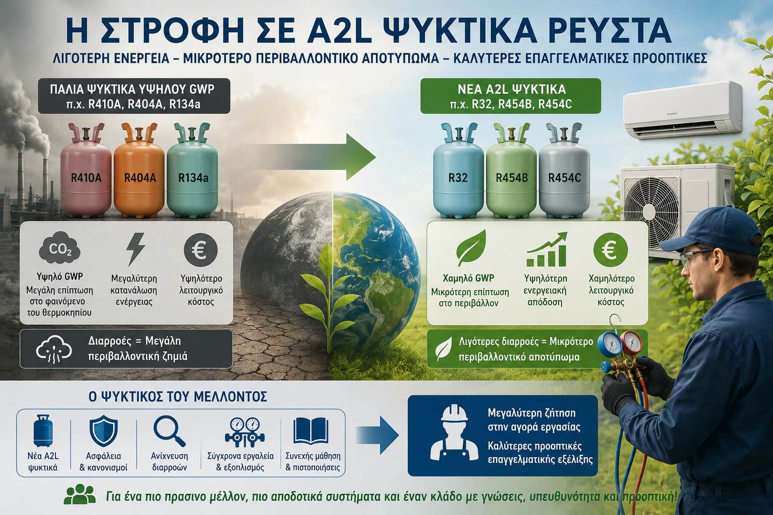 Η στροφή σε A2L ψυκτικά ρευστά